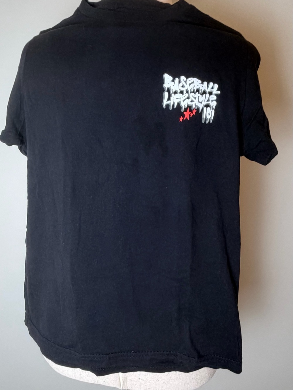 Baseball Lifestyle Boys XL Graphic Tee - Black